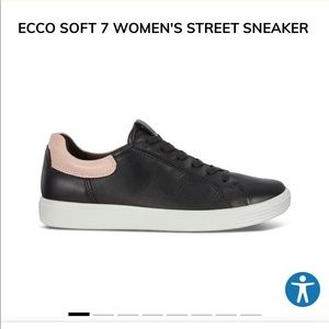 Ecco Soft 7 Women’s Street Sneaker Black/Rose Dust